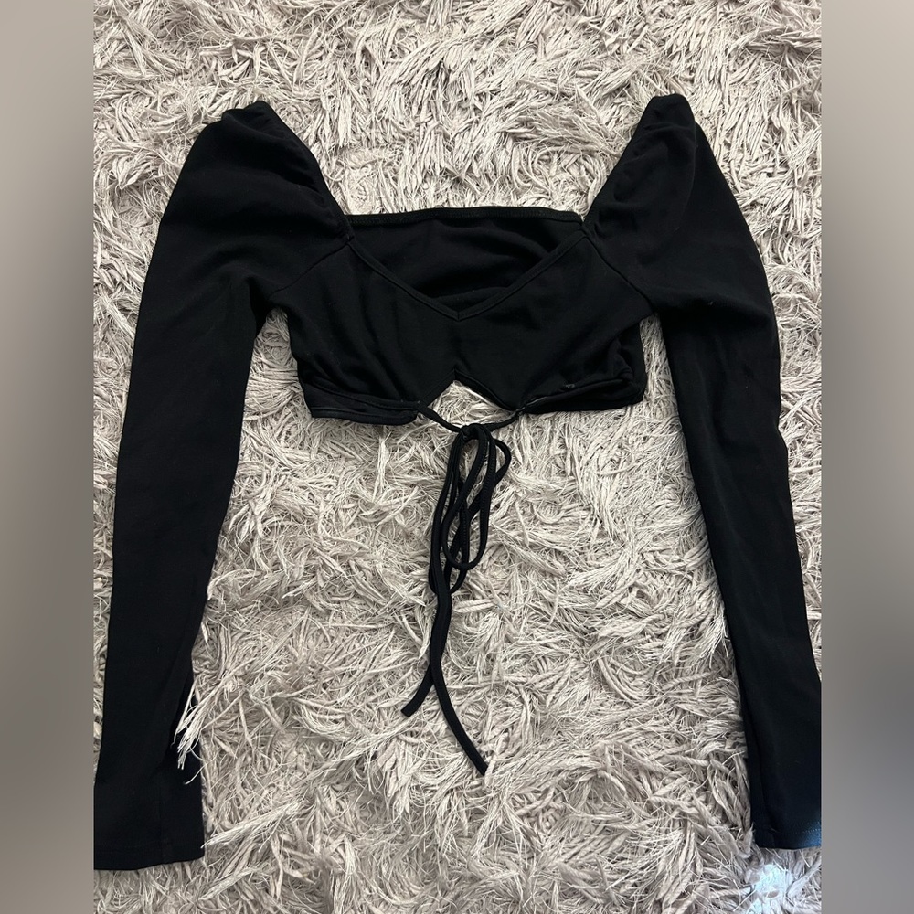 Black long sleeve going out top